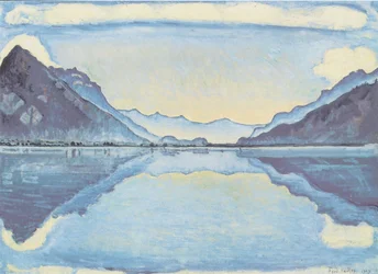 Thun -søen med symmetrisk refleks